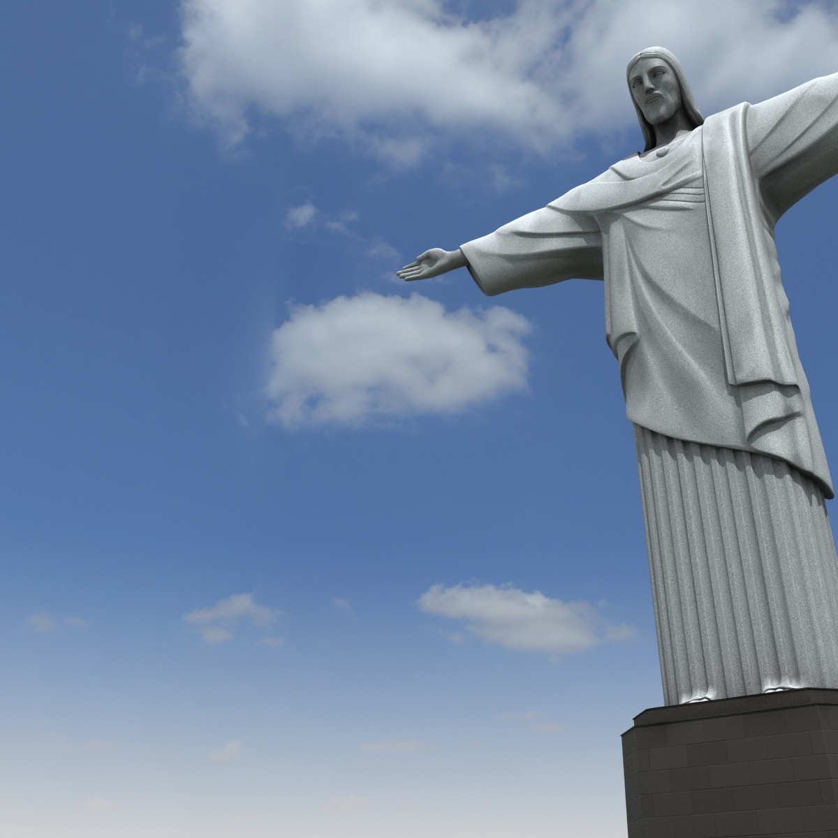 cristo redentor statue 3d max