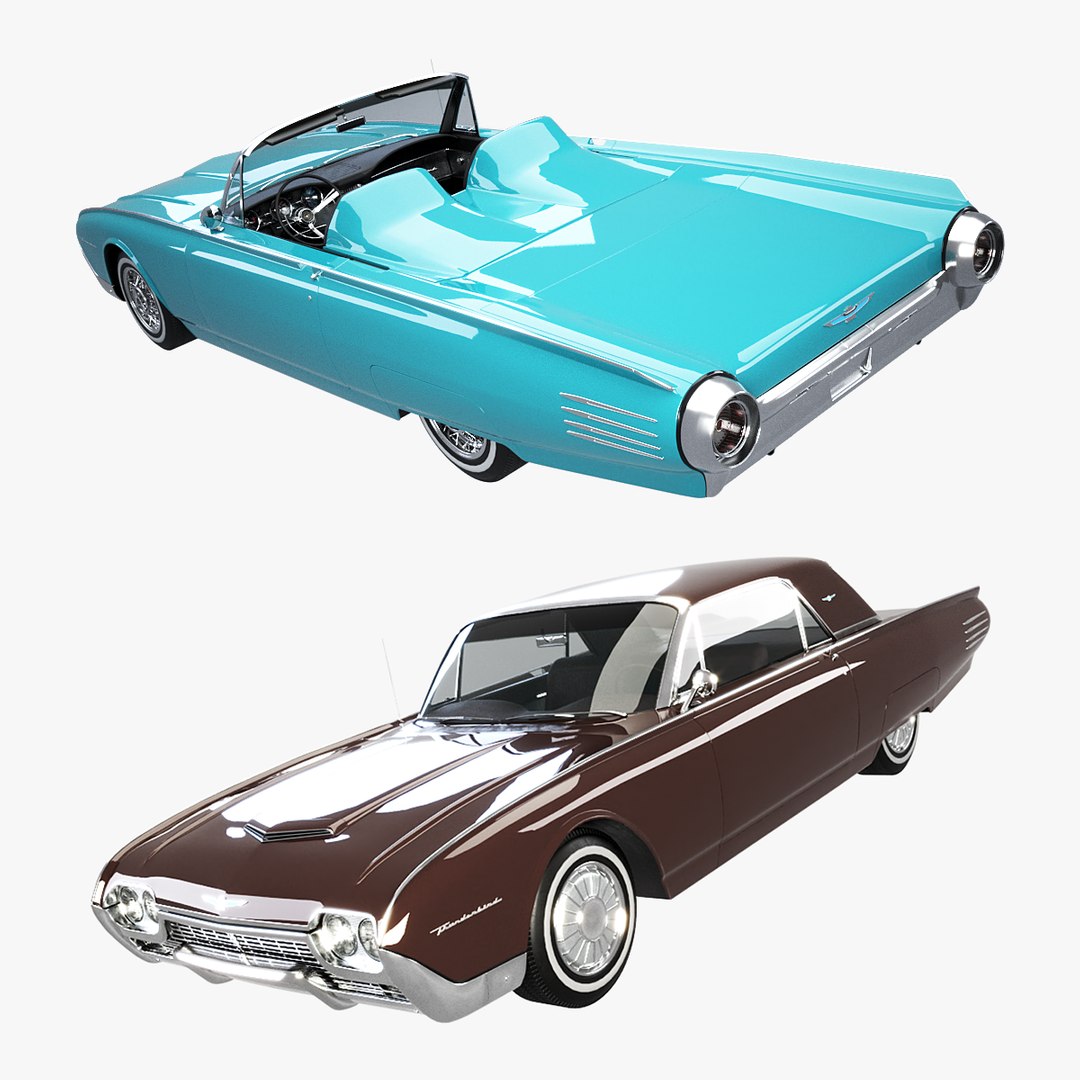 3D Ford Thunderbird 1961 Hardtop and Roadster Collection https://p.turbosquid.com/ts-thumb/r3/xwoJbj/GA/tbird1/png/1740391983/1920x1080/fit_q87/365442cc4a0e5ec7ca4955e3f27b6574ee798276/tbird1.jpg
