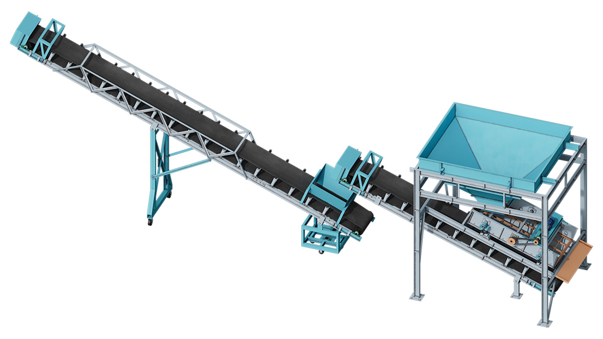 Vibrating Screen Machine For Concrete Batching Plant 3D Model ...