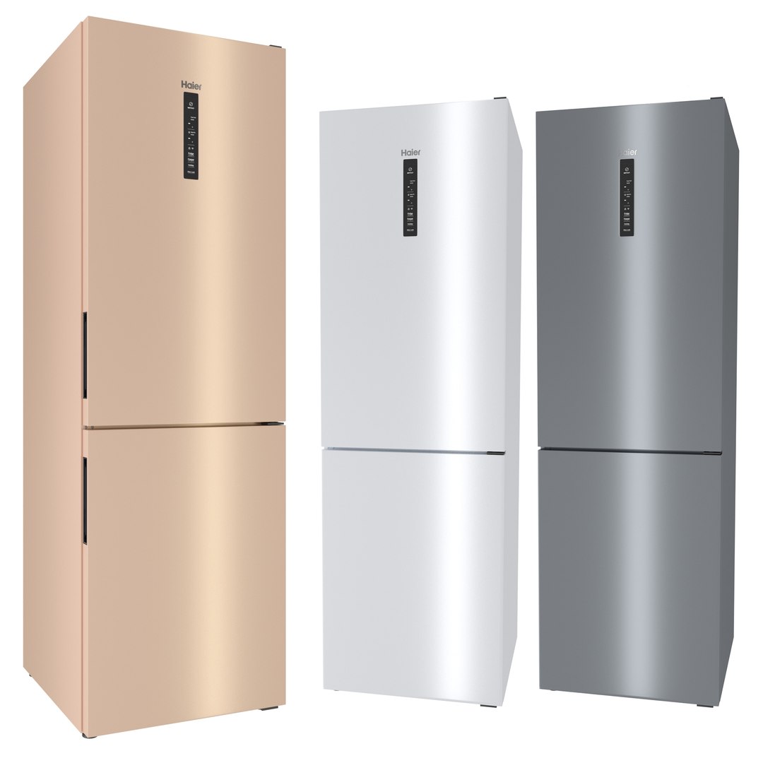 3D Refrigerator HAIER CEF535ASD in 4 colors model TurboSquid 2149471