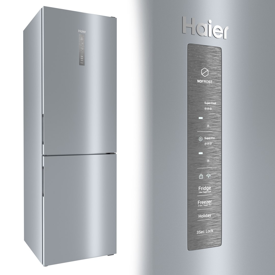 3D Refrigerator HAIER CEF535ASD in 4 colors model - TurboSquid 2149471