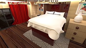 3D model bed room bedroom