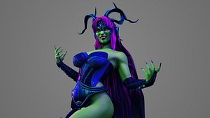 3D Female Necromancer - Witch