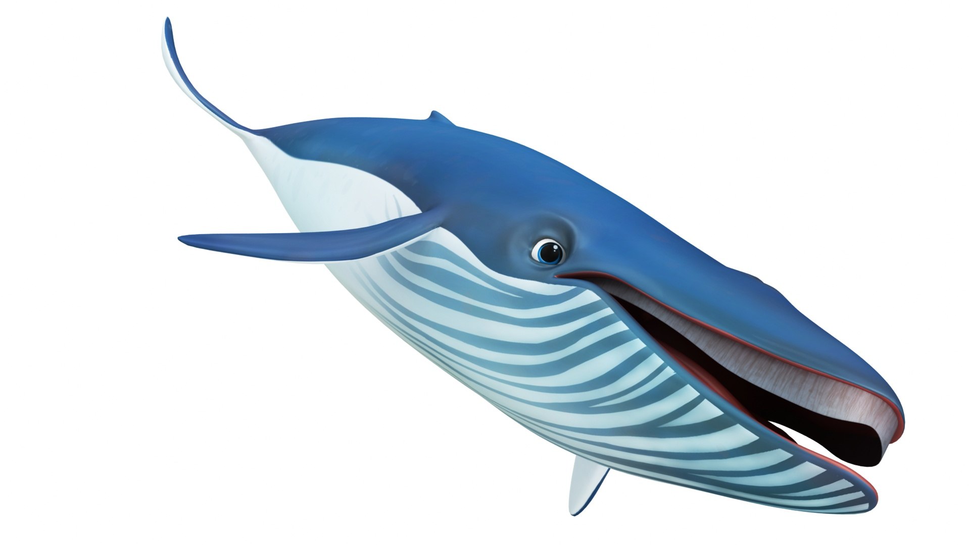 Cartoon Blue Whale 3D model - TurboSquid 2095736