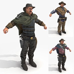 3d model male gippers - wasteland