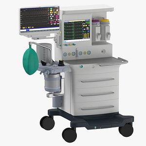 3D Anesthesia Machine On and Off