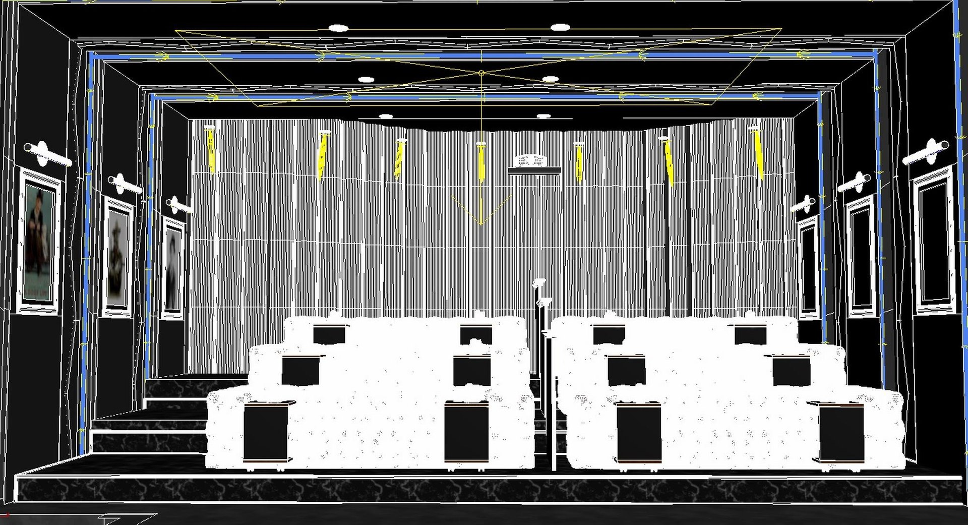 3D room interior theater model - TurboSquid 1668707