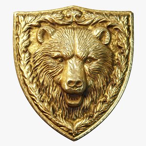 Bear Heraldic Emblem PBR