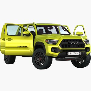 Toyota Tacoma TRD Pro Opening Doors and trunk 3D model