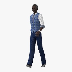 Afro American Man Everyday Style Rigged for Cinema 4D 3D model