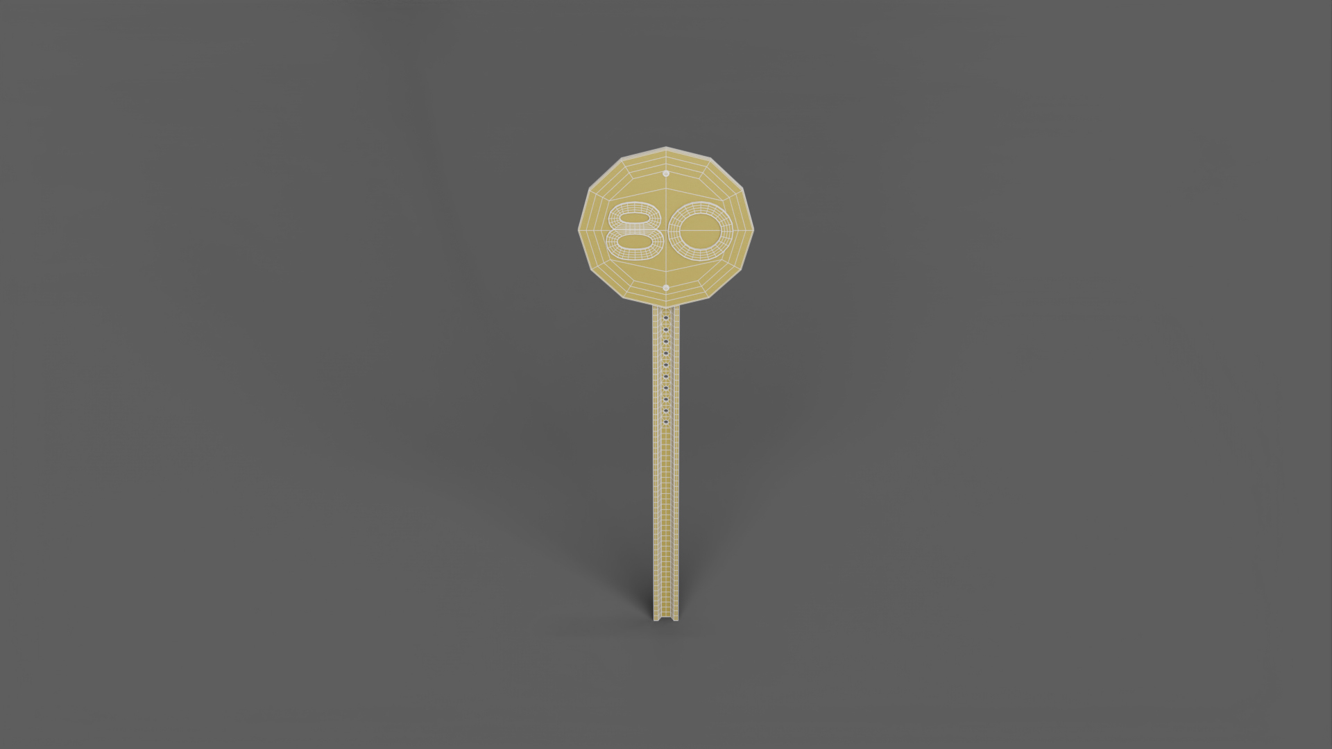 3D Speed Limit Road Sign 80 - TurboSquid 2218024
