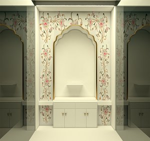 3D Home Mandir Temple Wall