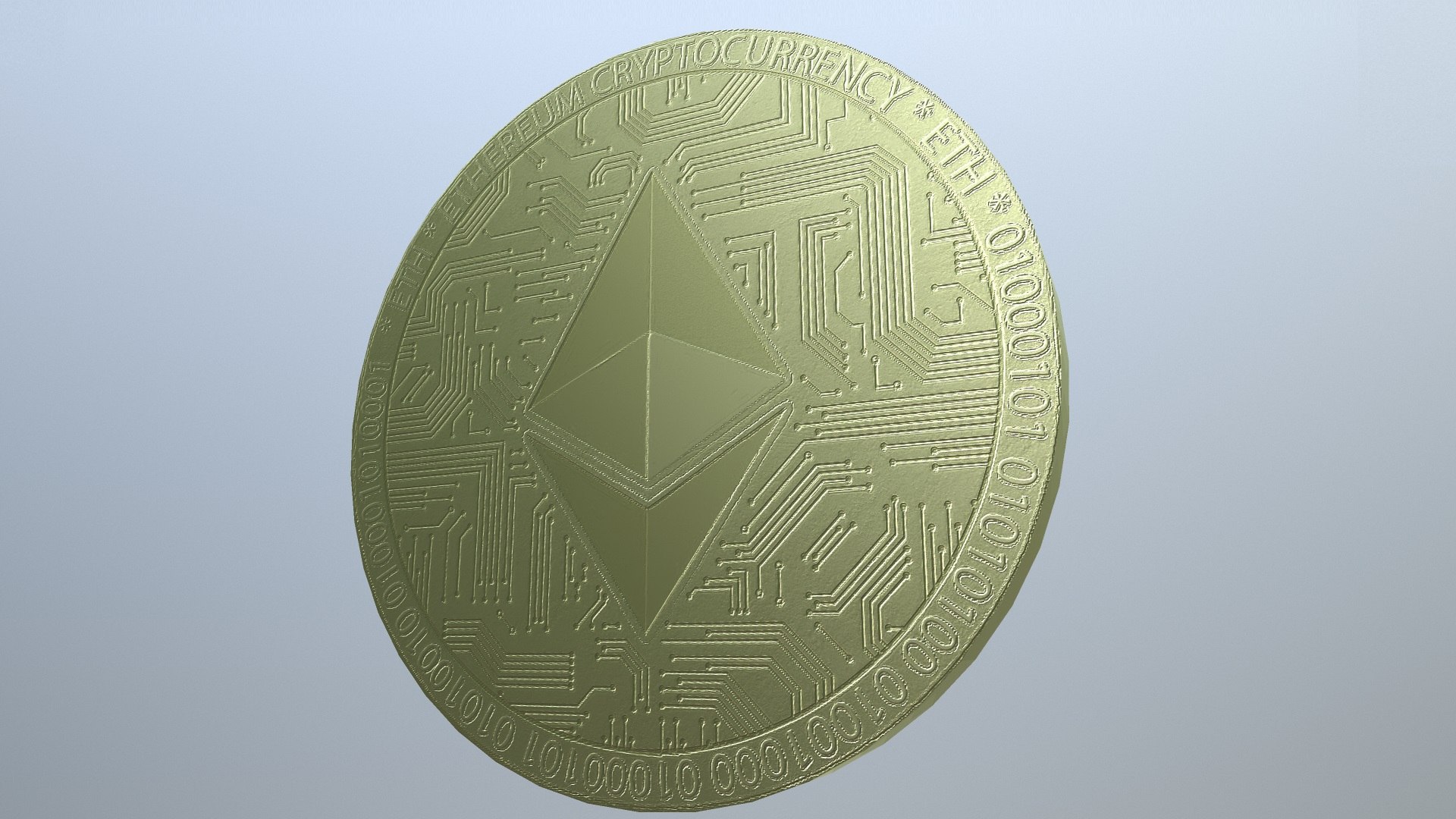 3D model ETHEREUM COIN low-poly PBR - TurboSquid 1879375