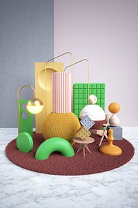 3D C4D Creative Postmodern