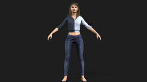 Realistic Woman 3d character model
