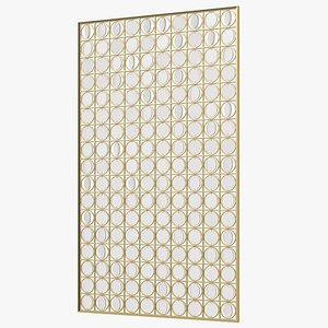 Decorative partition made of acrylic glass model
