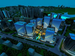 skyscraper building architecture 3D model
