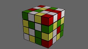 3D 4x4 colour puzzle model
