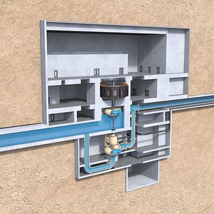 3D Pump Storage hydroelectric Power Plant