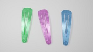 3D Metal Hair Pin Clip Retro 3D Model