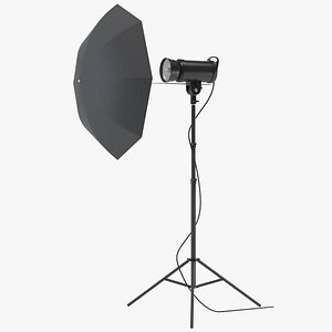 Studio Umbrella And Head On Tripod Stand