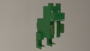 Voxel Low Polly Animal Dinosaur 3D model