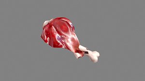 3D model Cartoon Beef - Pork - Lamb - Fresh Meat Ingredients