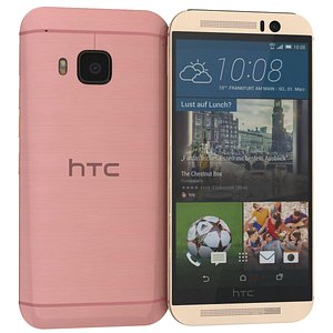 htc m9 goldpink 3d model