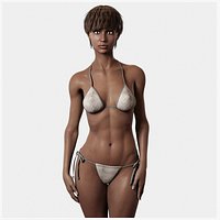 Black Woman Fit in Bikini