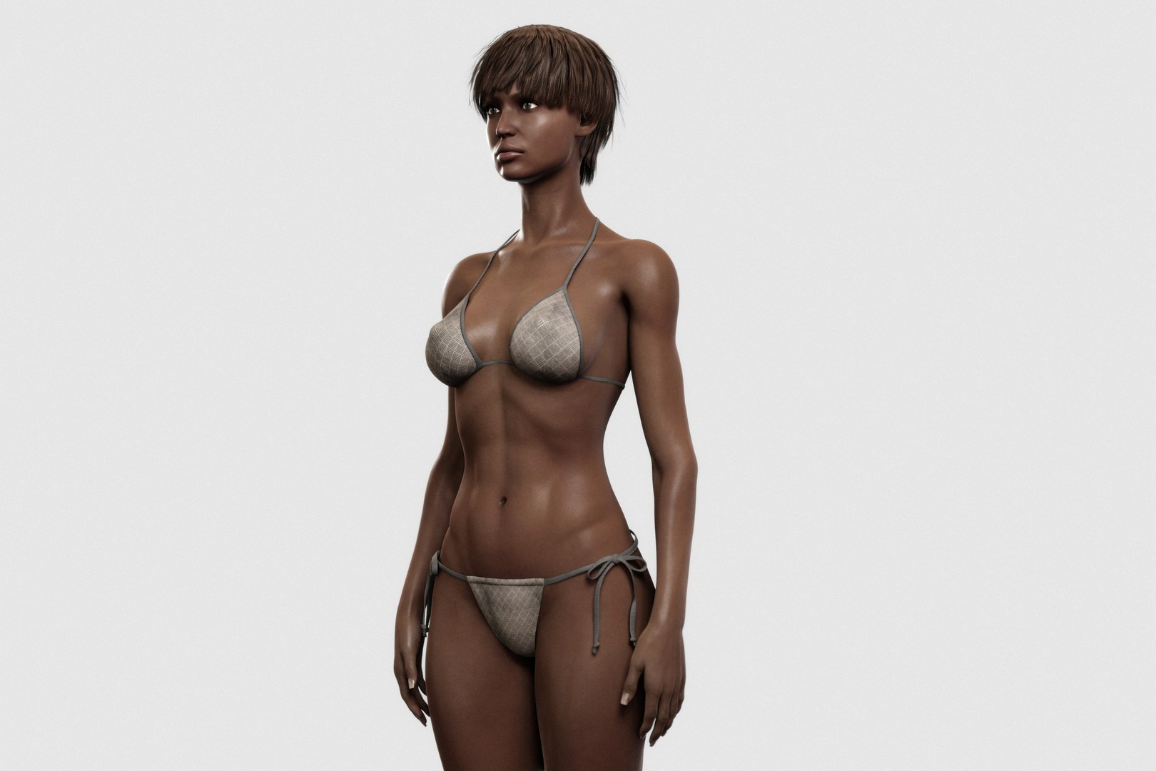 Black Woman Fit In Bikini 3D Model - TurboSquid 1773331