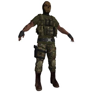 paramilitary soldier 3d max