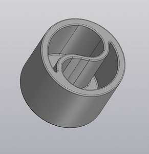 3D yin yang flowerpot model