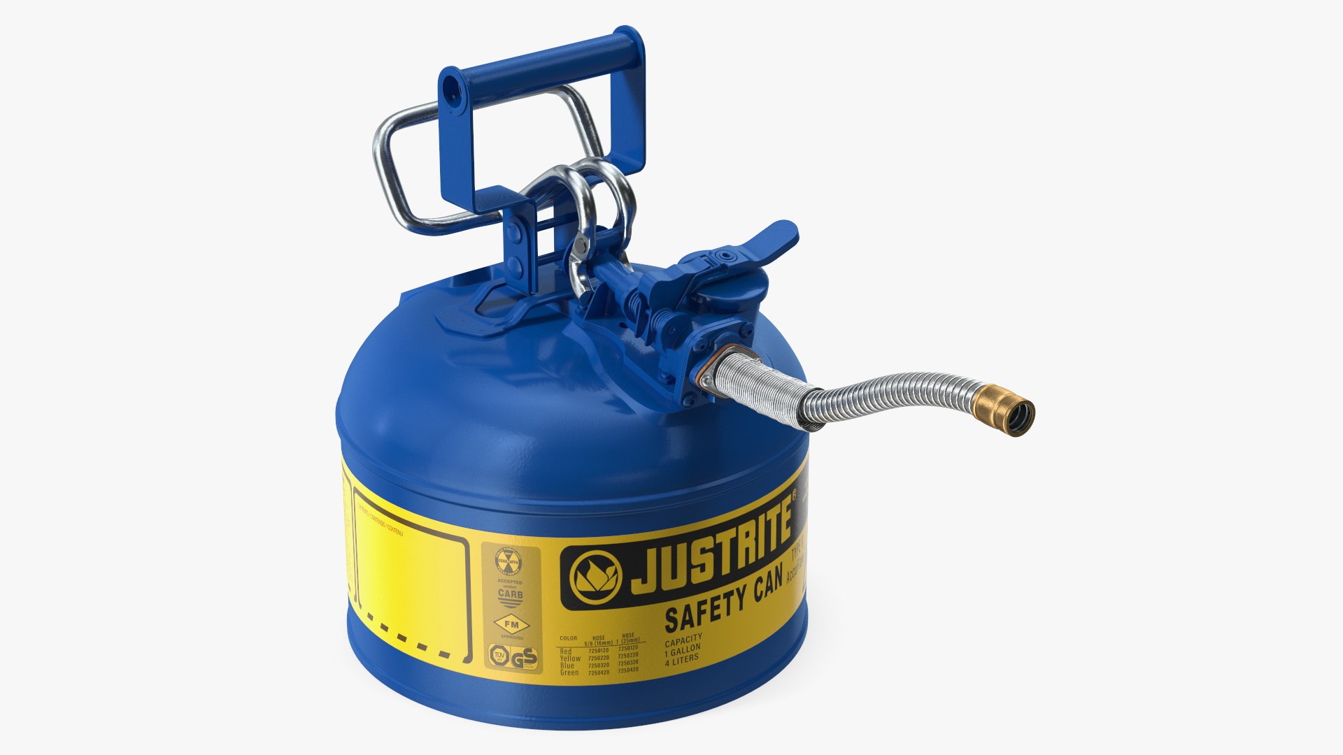 Safety Fuel Can One Gallon Blue 3D model preview