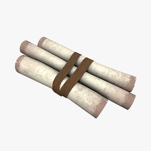 Medieval Scroll 03 3D model