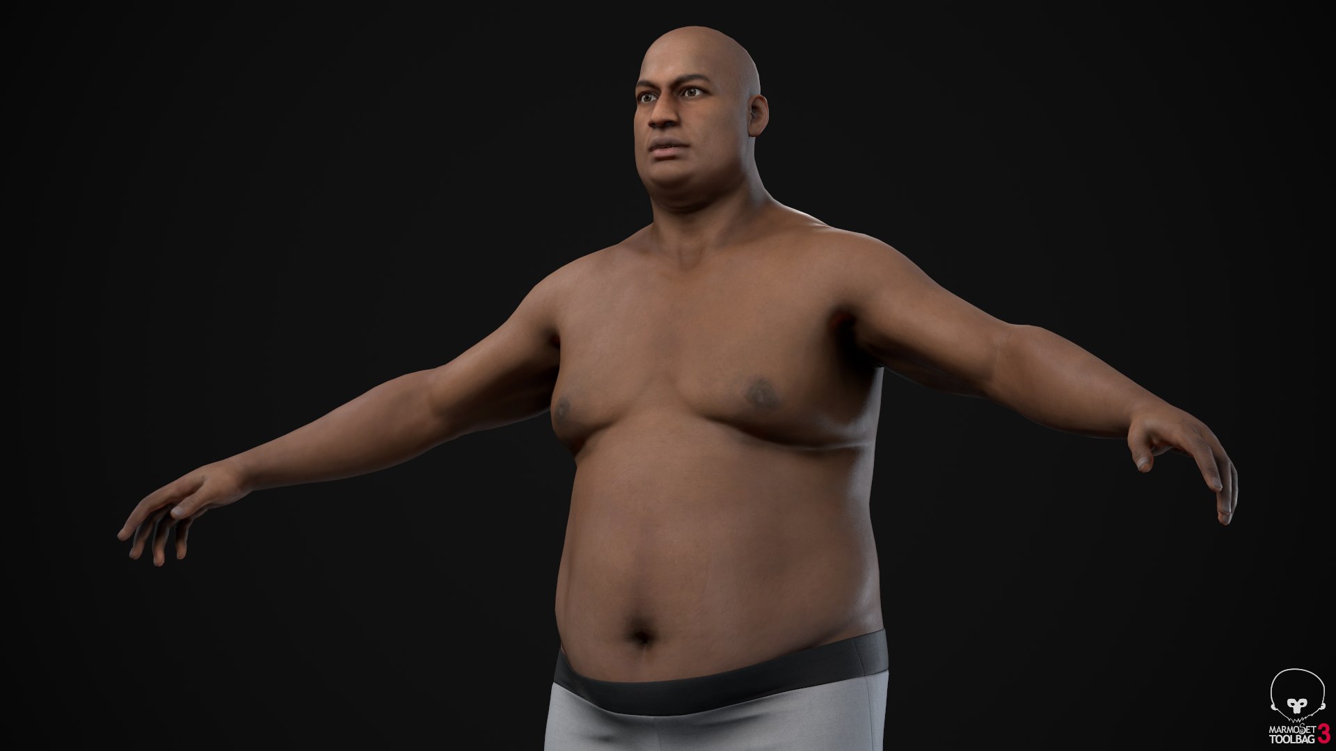 Plus Size Black Man Model - TurboSquid 1752731