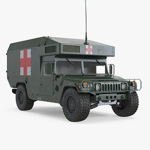 3d maxi ambulance military car model