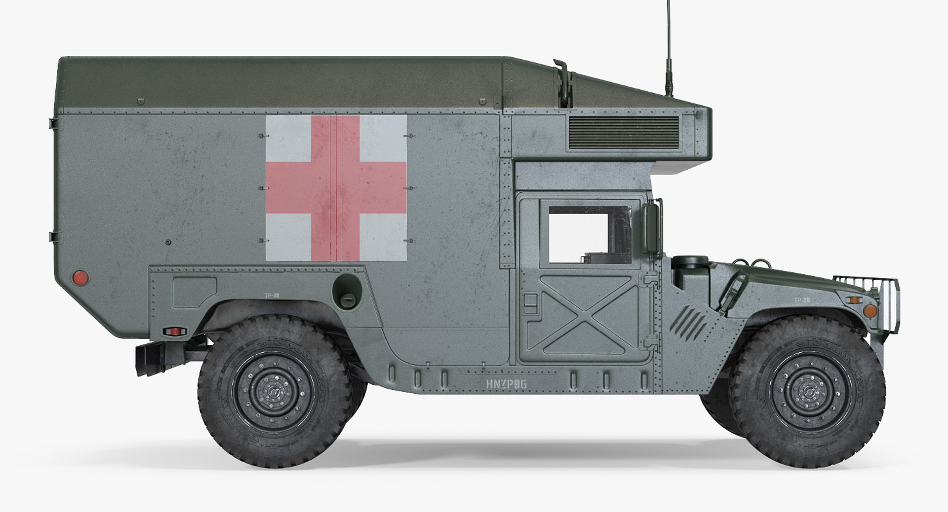 3d maxi ambulance military car model