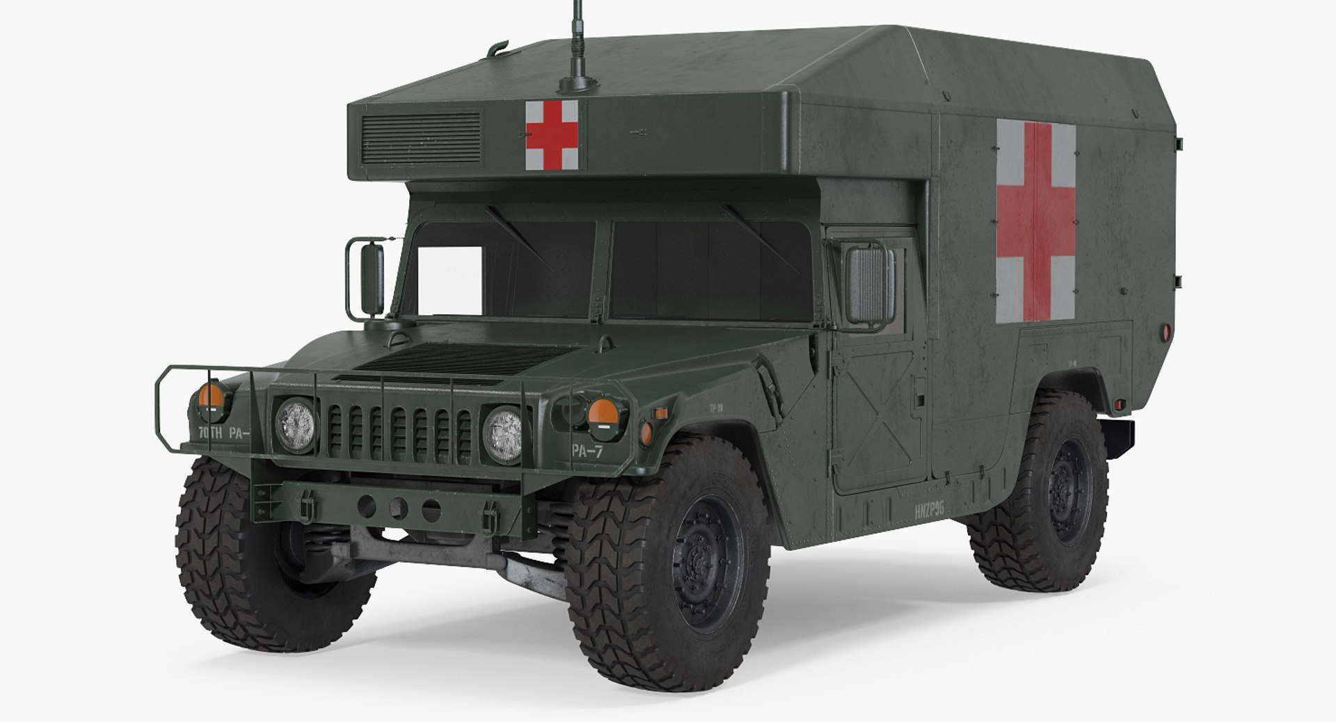 3d maxi ambulance military car model