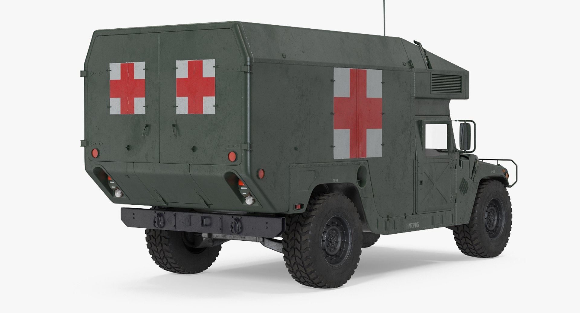 3d maxi ambulance military car model