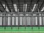 Modelo 3D do interior de um grande armazém industrial
