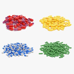Pills Colored 3D model