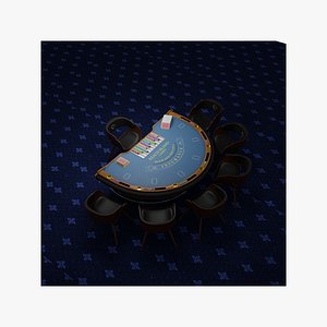 Casino Poker table 3d design 3D model