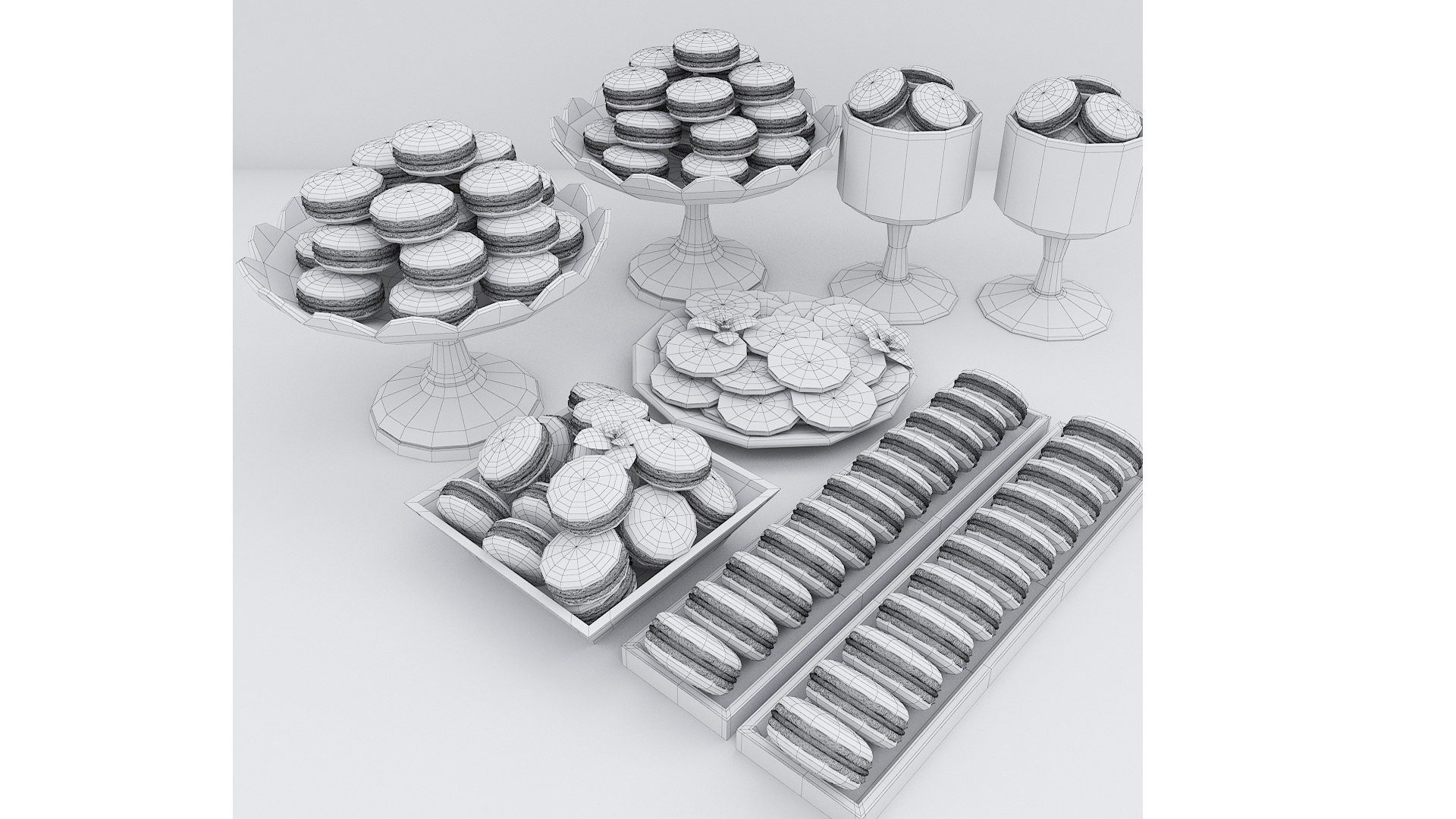 Orange Macarons Model - TurboSquid 1913542