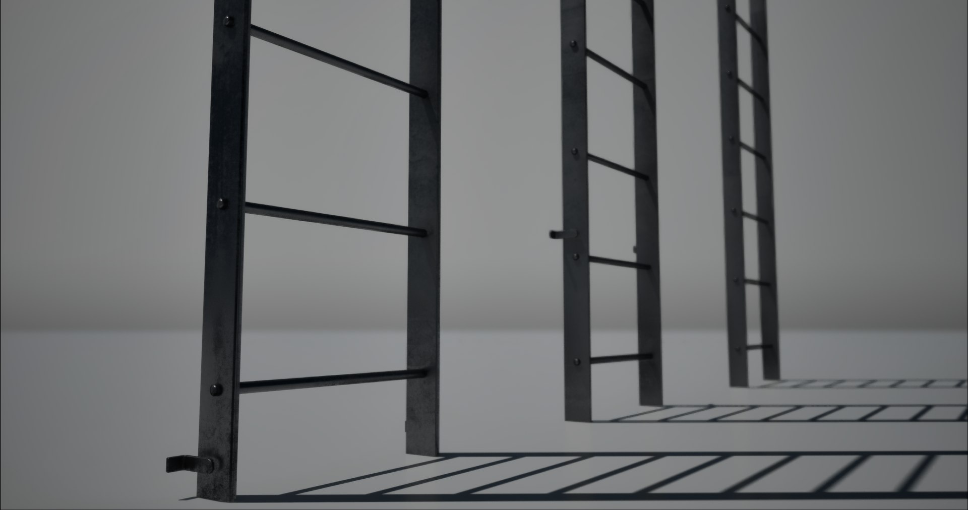 3D Three Tunnel Safety Ladders Model - TurboSquid 2371291