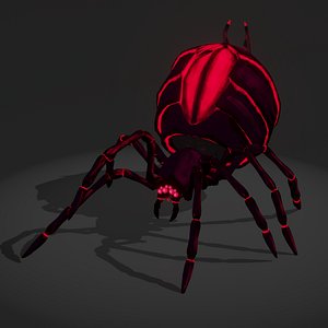 The Devour Spider - Rigged and Animated Low-poly  3D model