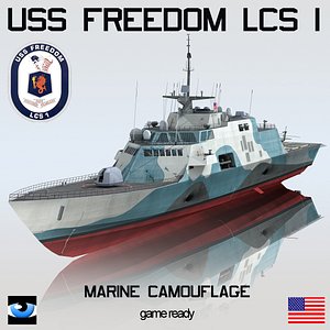 uss freedom lcs 1 3d model