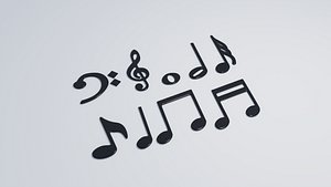 Music Notes 3D model