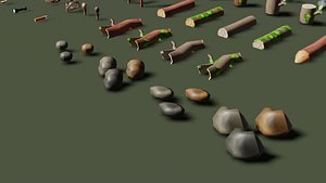 142 Low-Poly Survival Items Pack - Game Ready Assets