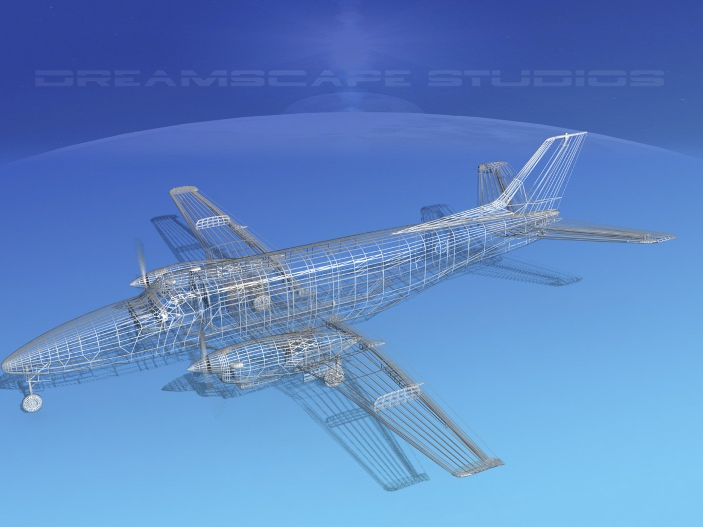 Beechcraft Airliner Turboprop 3d Model