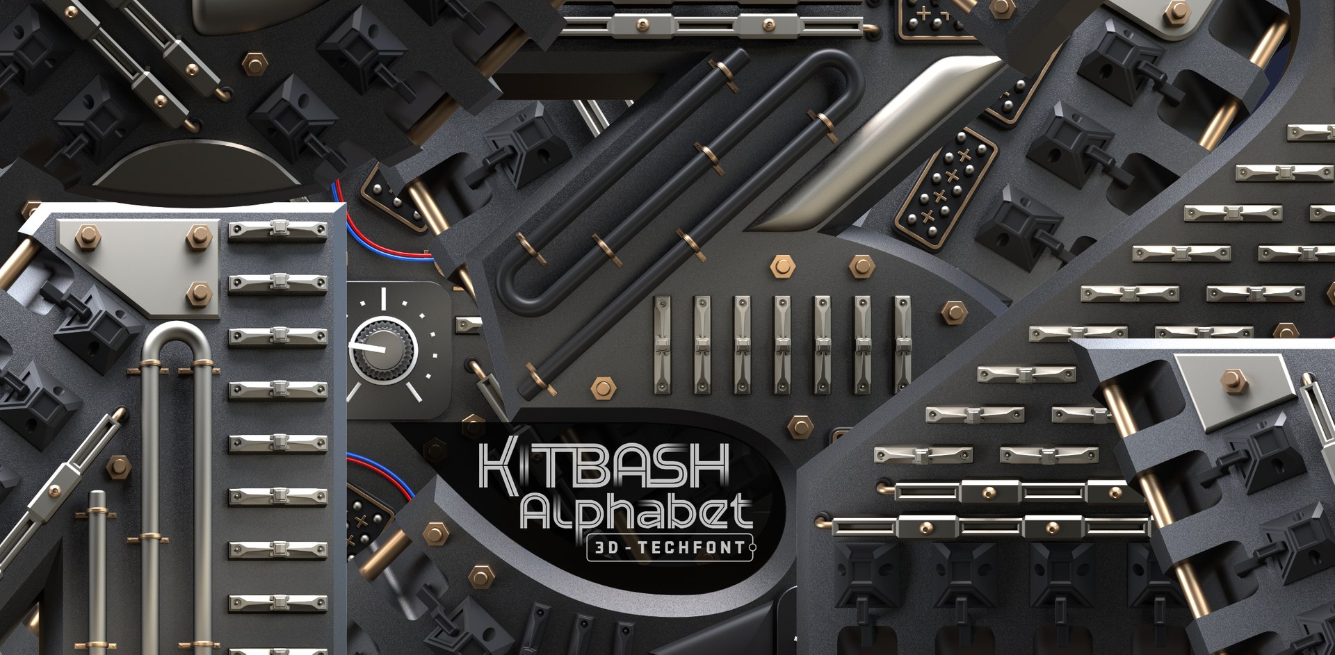 3D Kitbash Alphabet 3d Tech Font Model - TurboSquid 1752054